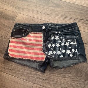 Patriotic Jean Shorts